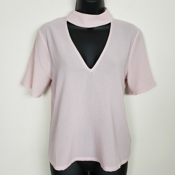 AVEC LES FILLES claire v-neck choker blouse - Picture 2 of 8